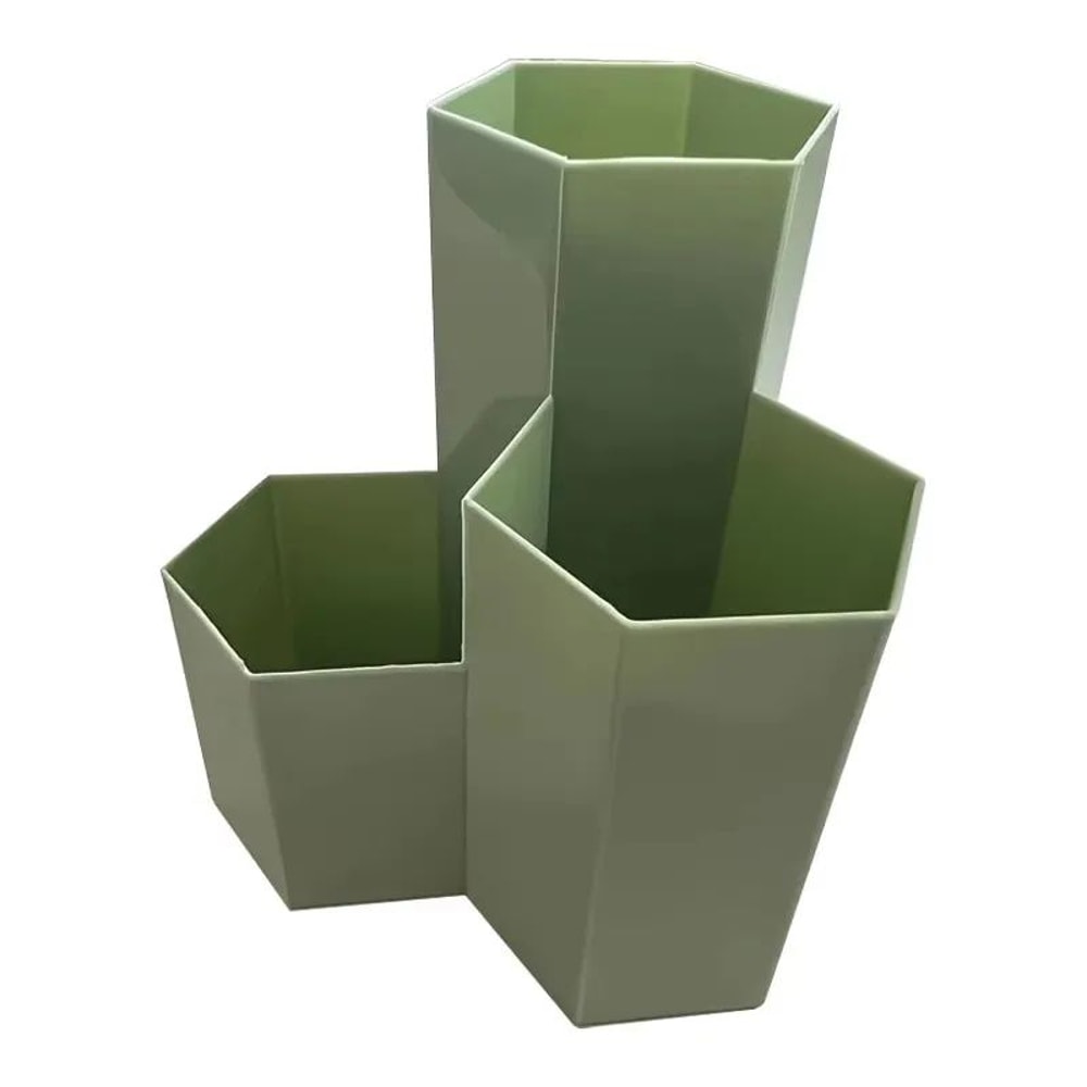 ThreeGrid Multifunctional Pen Holder Desktop Stationery Makeup Brush Storage Box Organizer 5