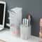 Matte Transparent Large Capacity Pen Holder Oblique Desktop Stationery Makeup Brush Storage Organ 4