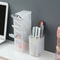 Matte Transparent Large Capacity Pen Holder Oblique Desktop Stationery Makeup Brush Storage Organ 4