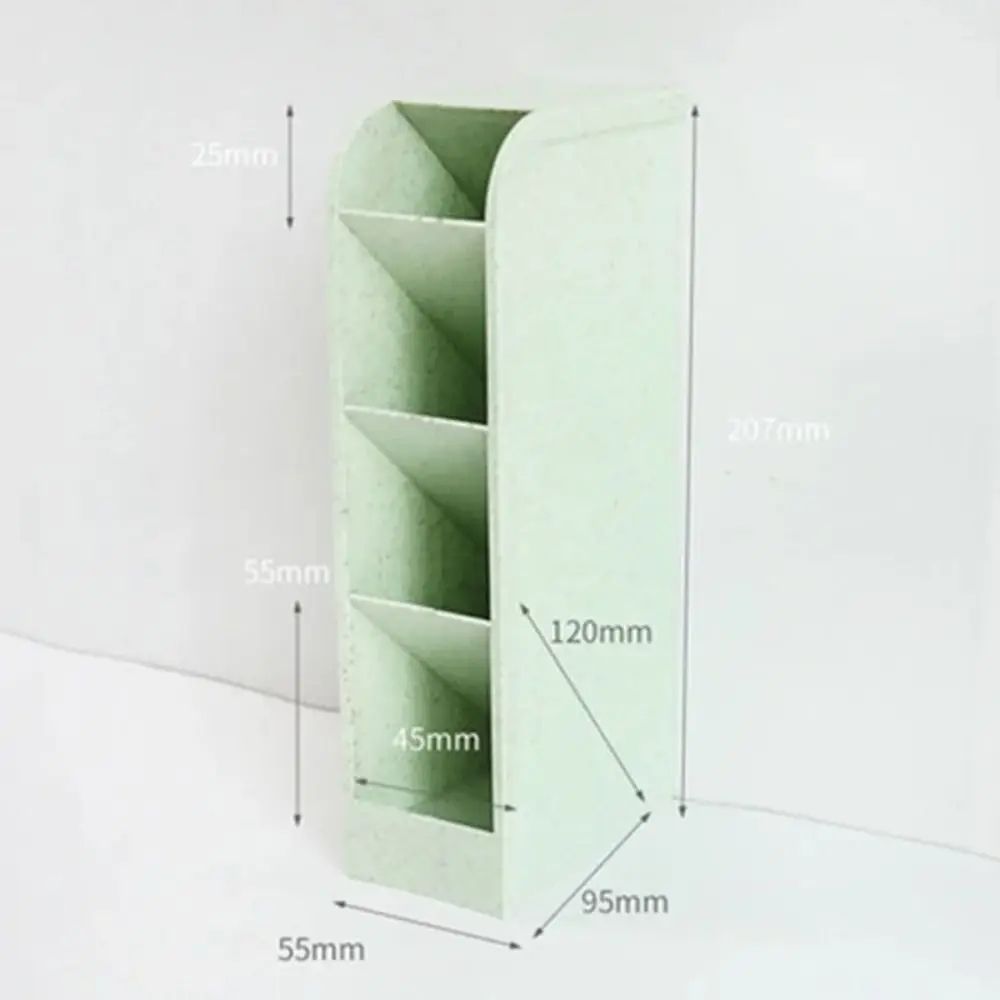 4Grid Macaron Oblique Pen Holder Colorful Desktop Stationery Makeup Brush Organizer Box 9