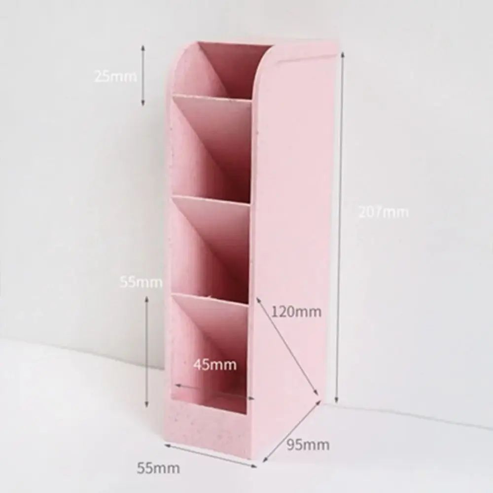 4Grid Macaron Oblique Pen Holder Colorful Desktop Stationery Makeup Brush Organizer Box 10
