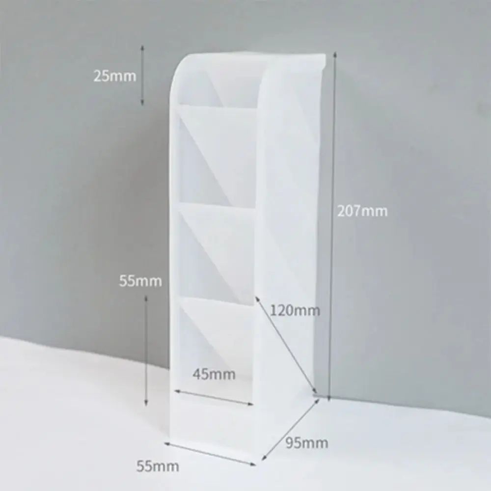 4Grid Macaron Oblique Pen Holder Colorful Desktop Stationery Makeup Brush Organizer Box 11