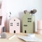 Cartoon House Wooden Pen Holder Handcrafted Desktop Stationery Makeup Brush Storage Organizer 3