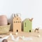 Cartoon House Wooden Pen Holder Handcrafted Desktop Stationery Makeup Brush Storage Organizer 4