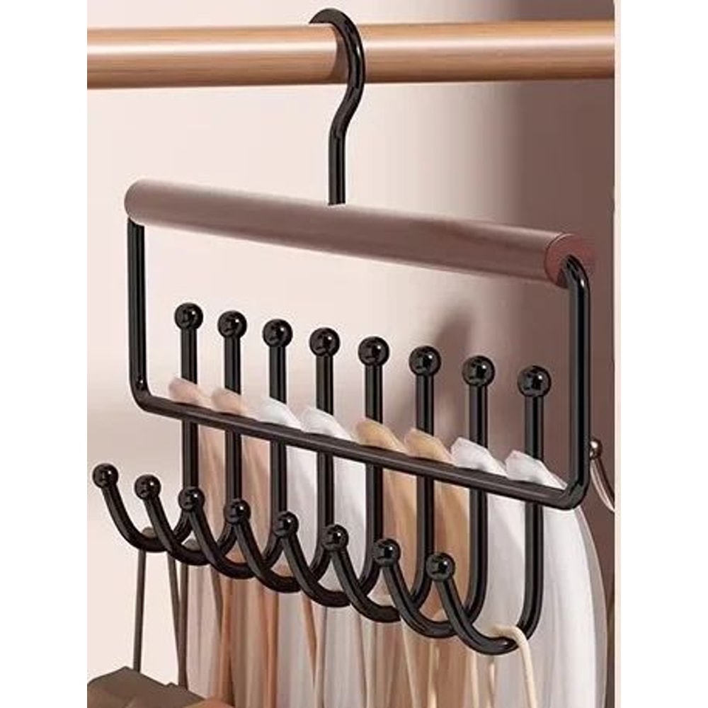 Solid Wood 16Hook Wave Hanger Multifunctional Underwear Vest Sling Wardrobe Drying Rack 5