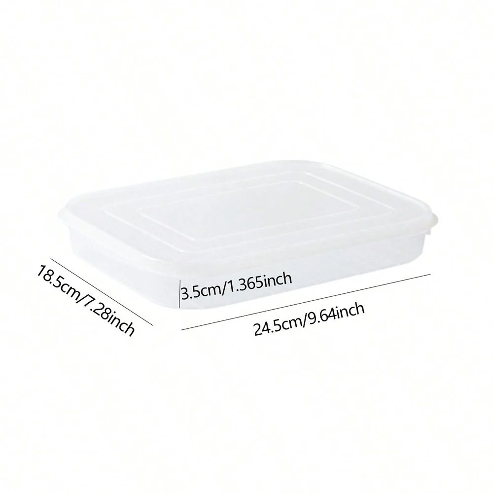 Large Capacity Transparent Refrigerator Storage Box With Lid Grid Freezer Meat Food Compartment O 2