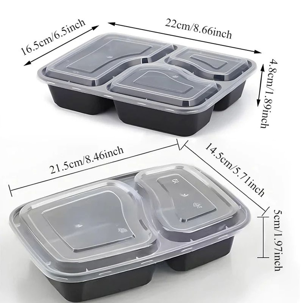 10 Sets Disposable Food Storage Containers With Lids MicrowaveSafe Stackable Kitchen Refrigerator 0