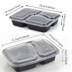 10 sets disposable food storage containers with lids – microwave-safe stackable kitchen & refrigerator boxes