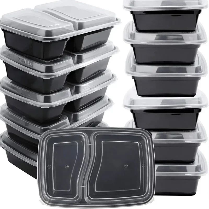 10 Sets Disposable Food Storage Containers With Lids MicrowaveSafe Stackable Kitchen Refrigerator 1
