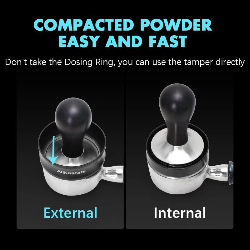 AliKisscafe Magnetic Coffee Dosing Ring Stainless Steel 515458mm Espresso Funnel For Delonghi Bre 3