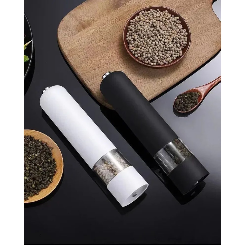 Electric Automatic Salt Pepper Grinder Adjustable Coarseness Spice Mill With LED Light 1