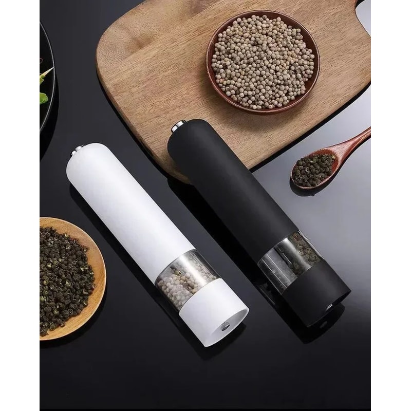 Electric Automatic Salt Pepper Grinder Adjustable Coarseness Spice Mill With LED Light 1