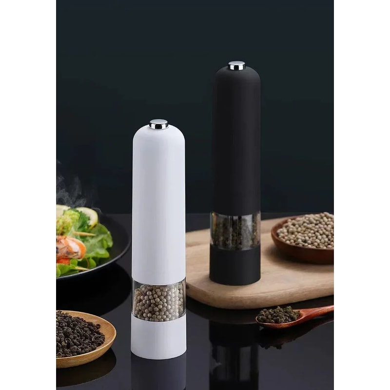 Electric Automatic Salt Pepper Grinder Adjustable Coarseness Spice Mill With LED Light 2