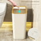 PressTop Bathroom Trash Can Small PopUp Lid Plastic Wastebasket For Toilet Bedroom 1