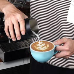 ikape espresso milk pitcher v3 – 16.9 fl oz handleless milk frothing jug with sharp spout