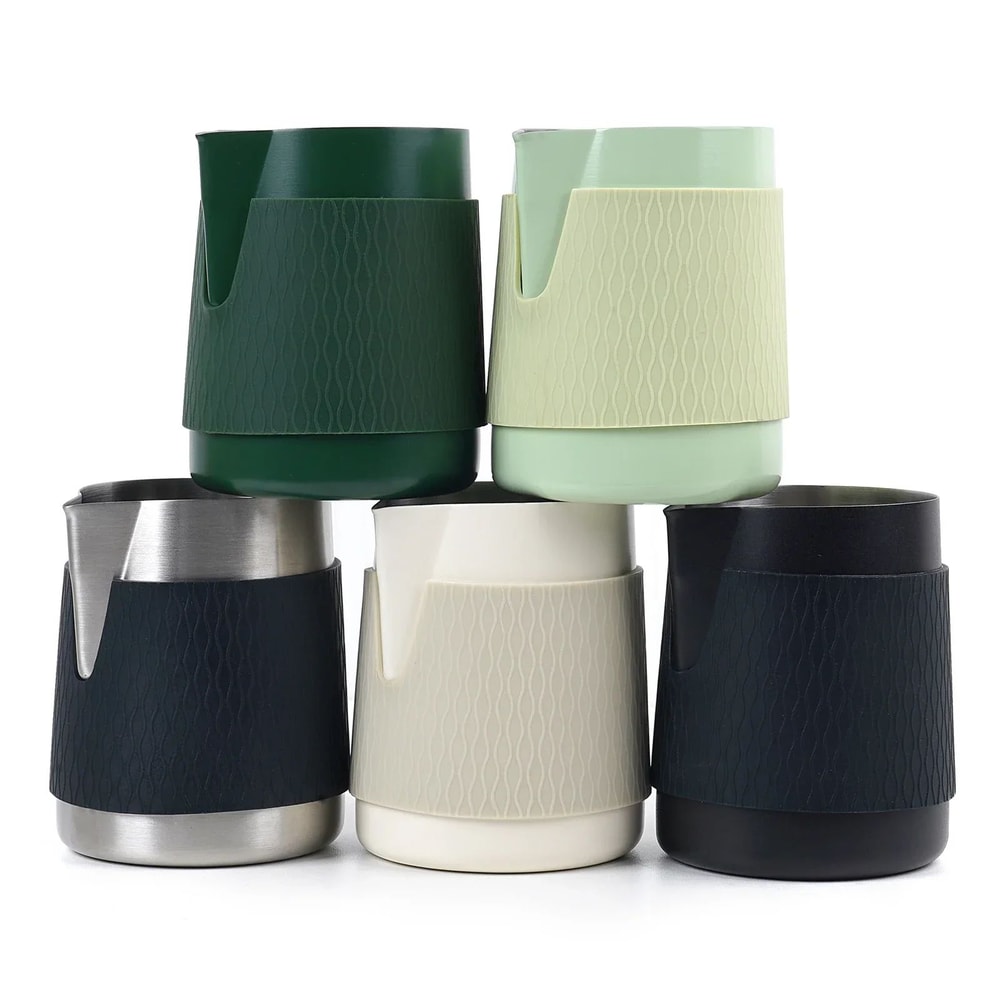 IKAPE Espresso Milk Pitcher V3 169 Fl Oz Handleless Milk Frothing Jug With Sharp Spout 1