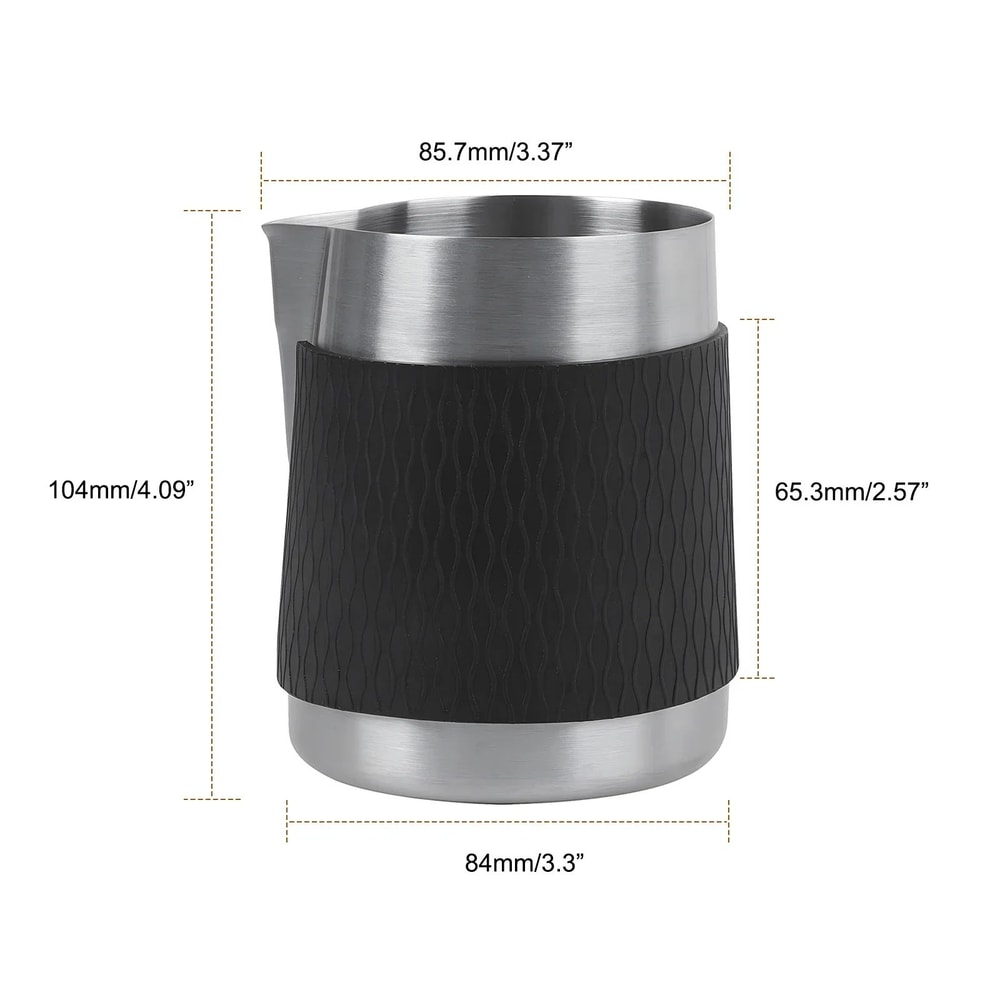 IKAPE Espresso Milk Pitcher V3 169 Fl Oz Handleless Milk Frothing Jug With Sharp Spout 5