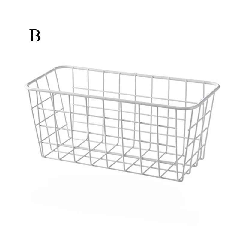 PunchFree Cabinet Door Storage Rack WallMounted Iron Organizer For Kitchen Bathroom 7