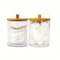 Round Clear Acrylic Makeup Organizer Cotton Pad Swab Storage Holder With Lid 9