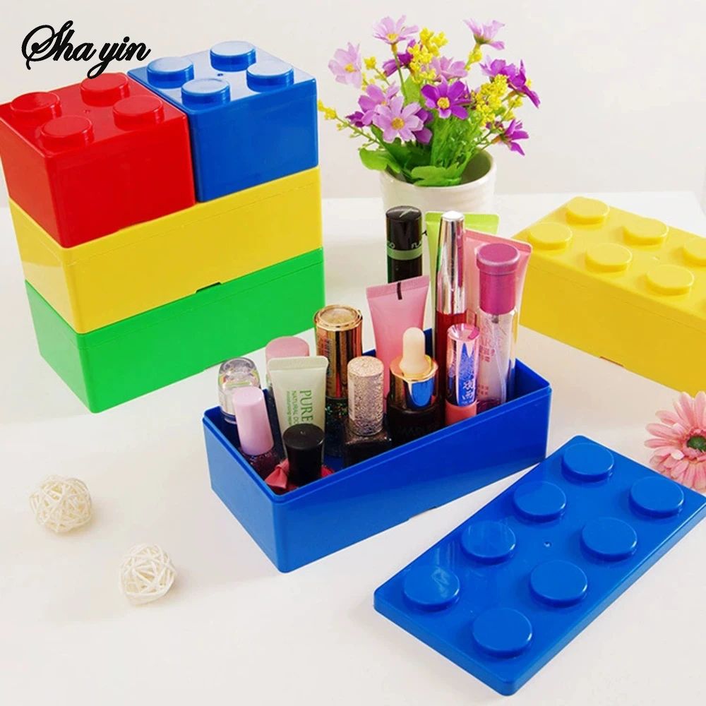 Creative Stackable Building Block Storage Boxes DIY Modular Organizer For Office Home Classroom 2