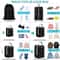 Ryanai Compressible Packing Cubes Waterproof Nylon Travel Storage Bags With Handbag 4