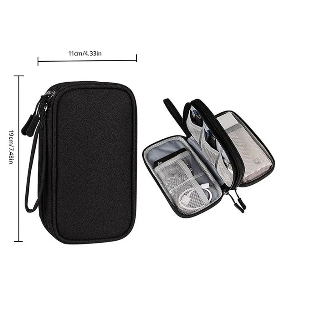 Portable Digital Accessories Organizer Bag USB Cable Headset Power Bank Storage Case 6