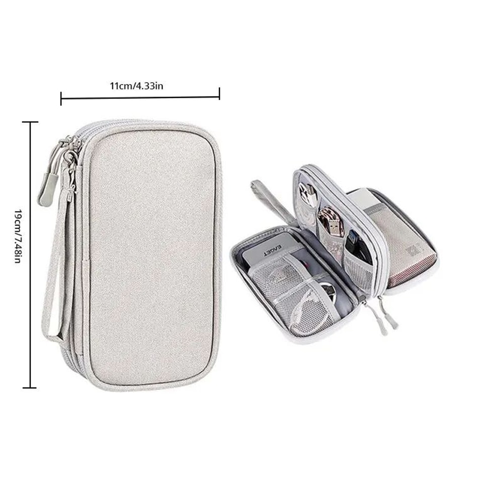 Portable Digital Accessories Organizer Bag USB Cable Headset Power Bank Storage Case 7