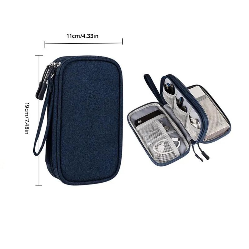 Portable Digital Accessories Organizer Bag USB Cable Headset Power Bank Storage Case 8