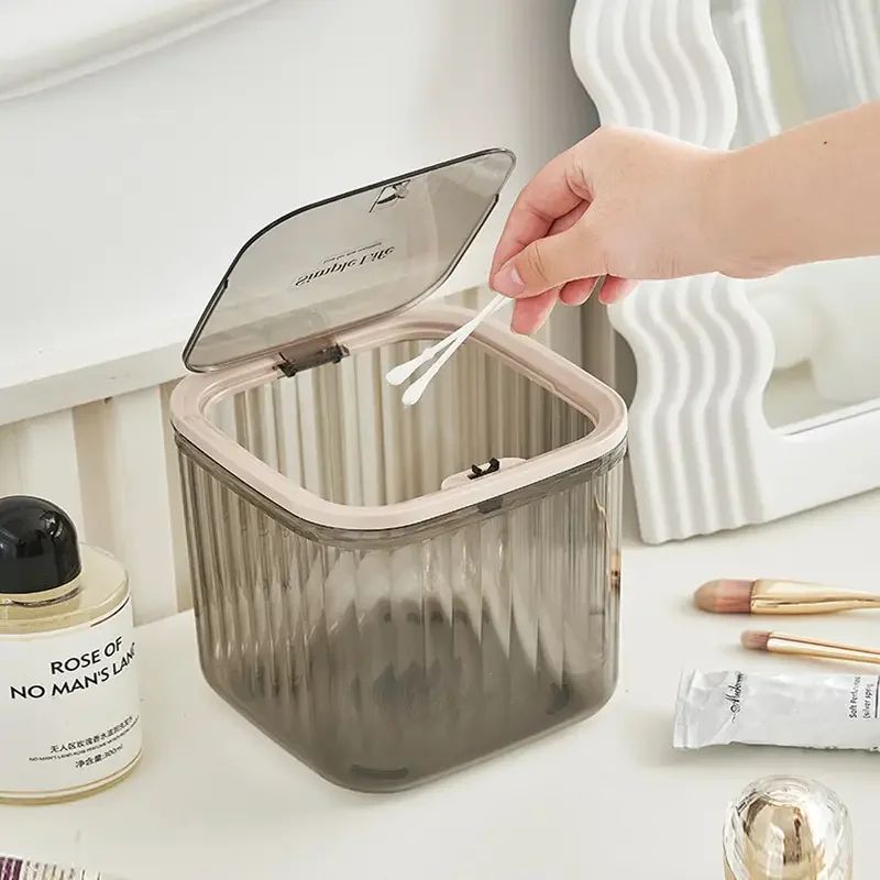 Transparent Mini Desktop Storage Box With PopUp Lid Waterproof Seal 3