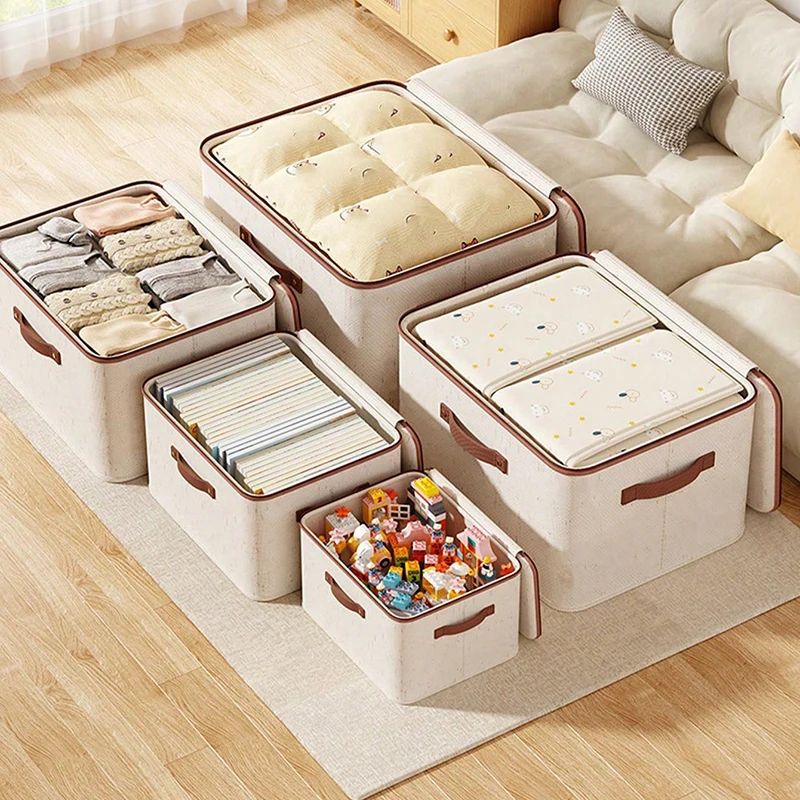 Foldable Clothes Storage Box With Zipper Handle For Closet Organization 5