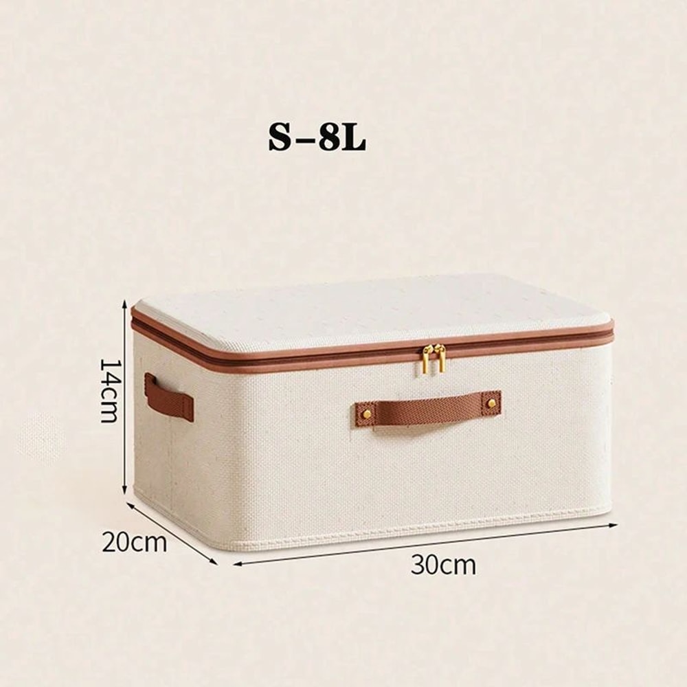 Foldable Clothes Storage Box With Zipper Handle For Closet Organization 6
