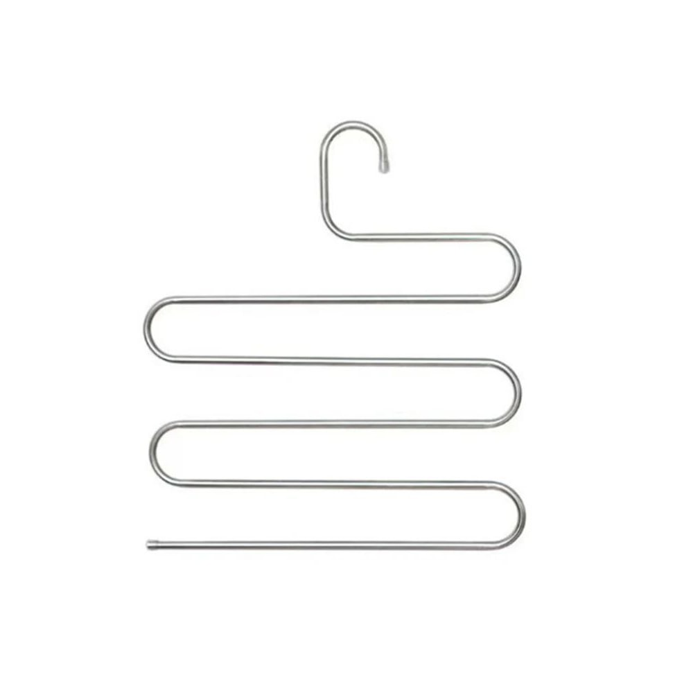 5Tier Stainless Steel Pants Hanger SpaceSaving MultiLayer Closet Organizer Rack 8