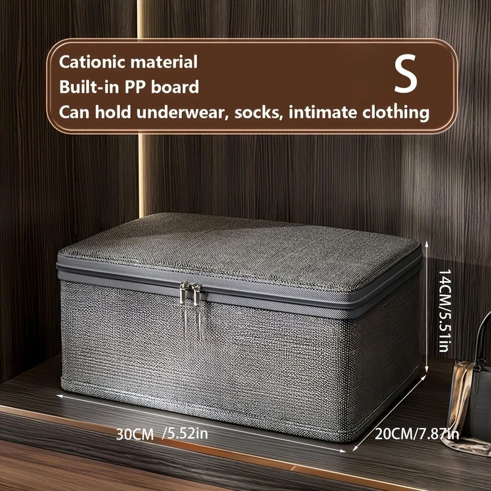 Foldable Fabric Storage Box With Wheels Password Lock Collapsible Closet Organizer Container 7
