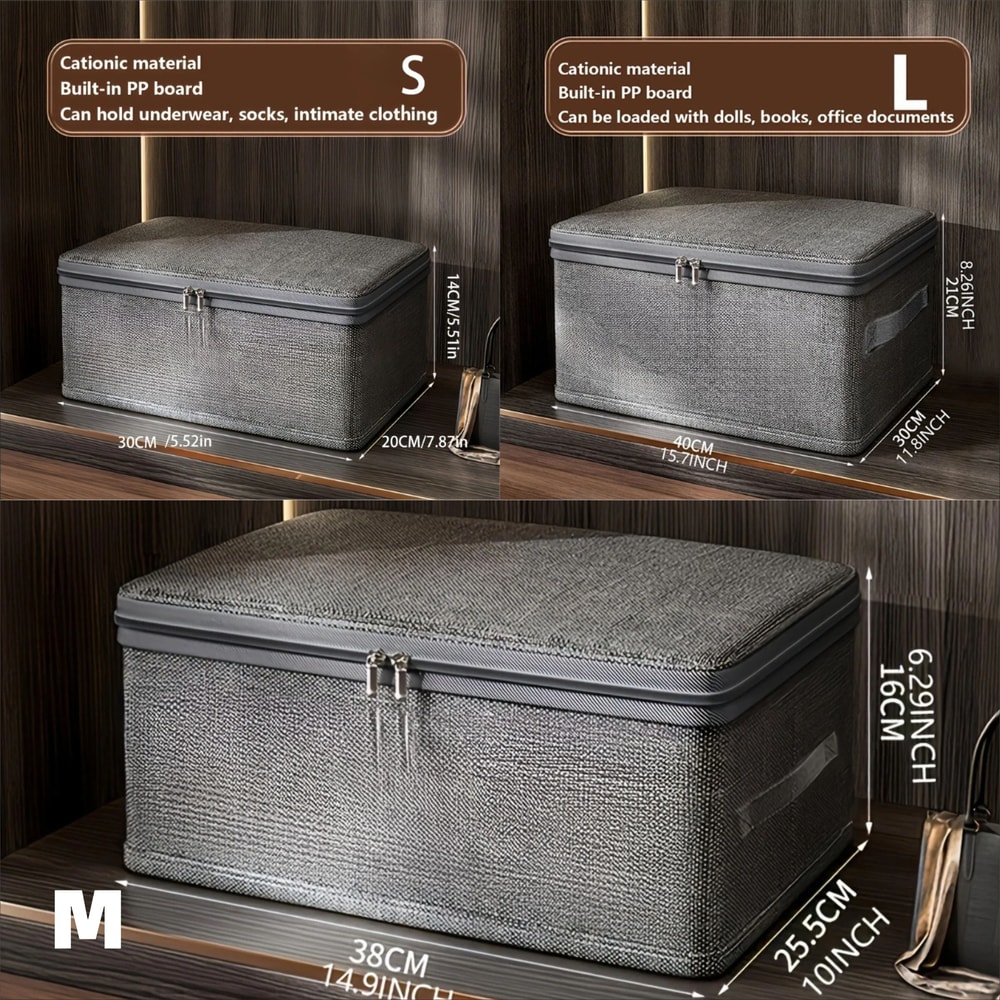 Foldable Fabric Storage Box With Wheels Password Lock Collapsible Closet Organizer Container 11
