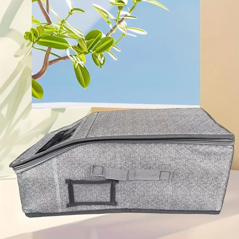 DustProof Foldable Baseball Cap Storage Box Stackable Fabric Hat Organizer With Zipper 6