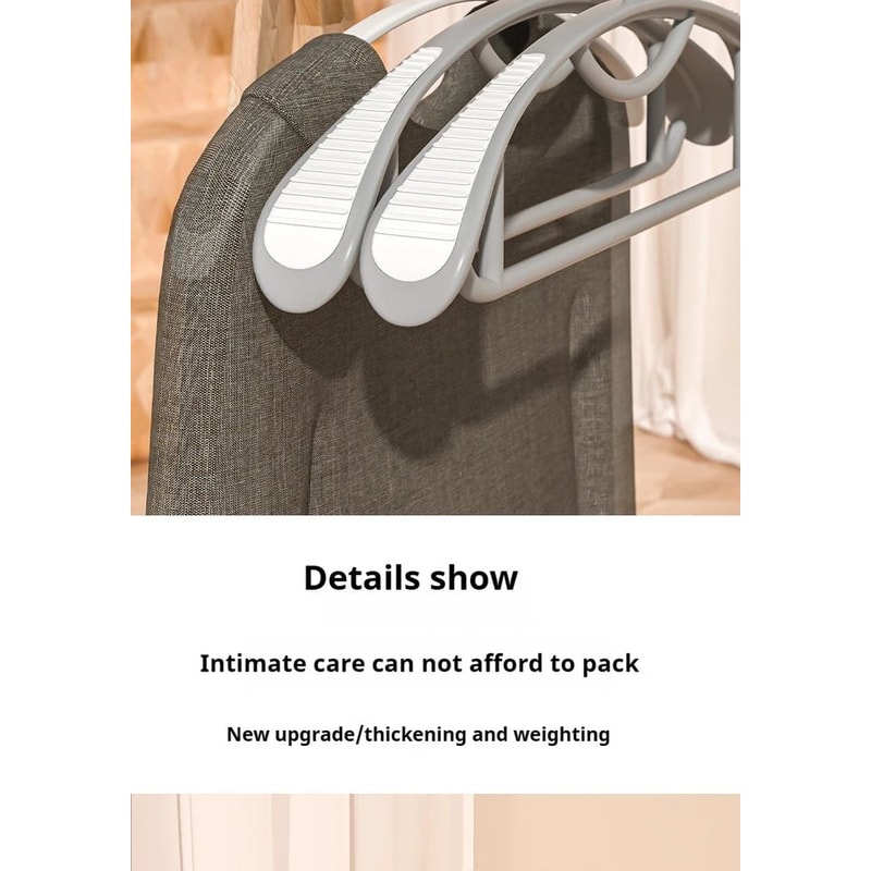 Thick WideShoulder NonSlip Plastic Clothes Hanger HeavyDuty Household Drying Rack 1