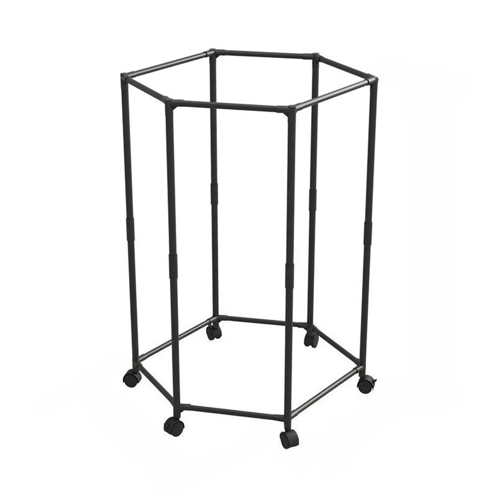 Hexagon Rotating Floor Clothes Rack 360 Movable Garment Organizer Hat Stand 6