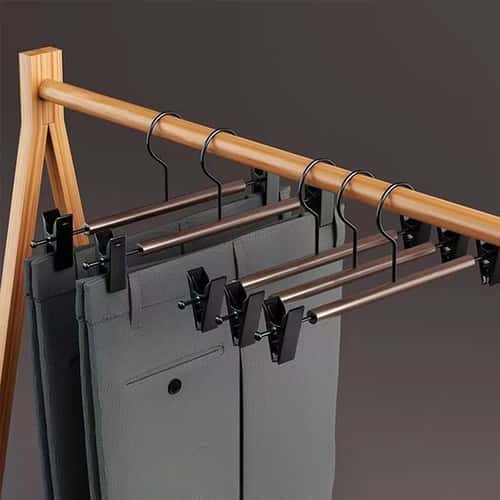 5-Pack Multi-Purpose Clothes & Pants Hangers – Portable Space-Saving Drying Rack Hooks