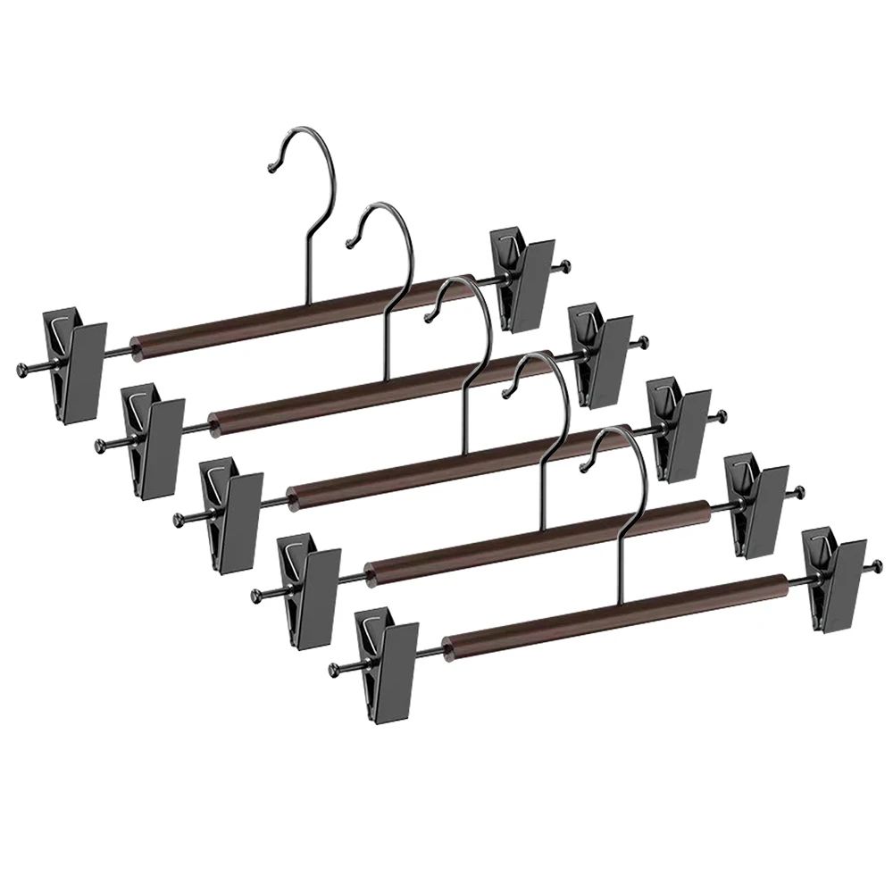5Pack MultiPurpose Clothes Pants Hangers Portable SpaceSaving Drying Rack Hooks 6