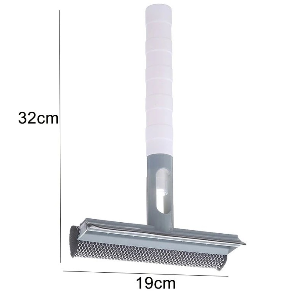 3in1 Window Cleaning Brush With Spray DoubleSided Glass Squeegee Sponge Wiper 6