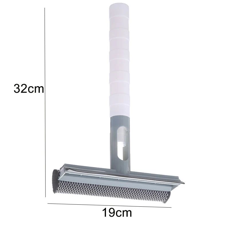3in1 Window Cleaning Brush With Spray DoubleSided Glass Squeegee Sponge Wiper 6