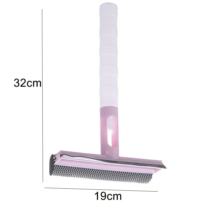 3in1 Window Cleaning Brush With Spray DoubleSided Glass Squeegee Sponge Wiper 8