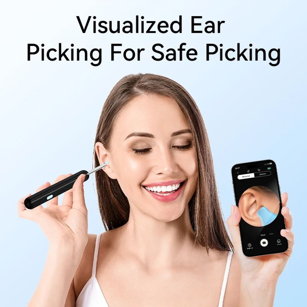 Wireless HD Visual Ear Cleaner With Camera USB Rechargeable Otoscope Wax Removal Tool 3