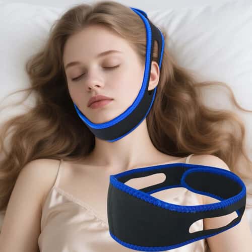 Adjustable CPAP Anti-Snore Chin Strap – Sleep Apnea Jaw Support Belt