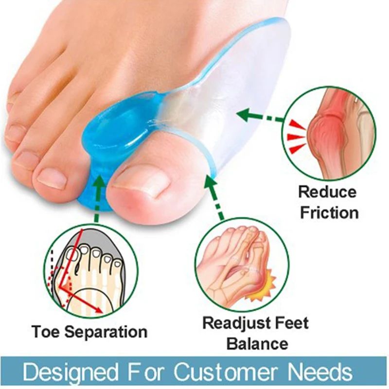 Silicone Toe Splitter Correction Sleeve Hallux Valgus Bunion Support Separator 0