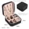 SingleLayer PU Leather Travel Jewelry Box Compact Zipper Organizer Case 5