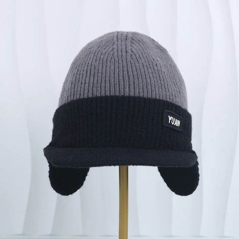 Winter Thermal Knit Baseball Cap Windproof Fleece Ear Flap Hat For Men Women 9