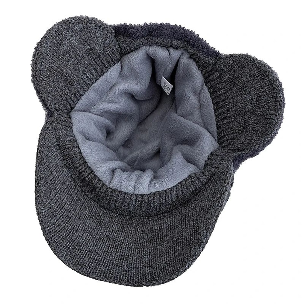 Plush FurLined Winter Hat With Earflaps Faux Fur Beanie Warm Outdoor Cap For Men 4