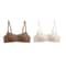 2 Pcs Seamless Wireless Bralette Set Soft Tube Top Comfort Bras For Women 6