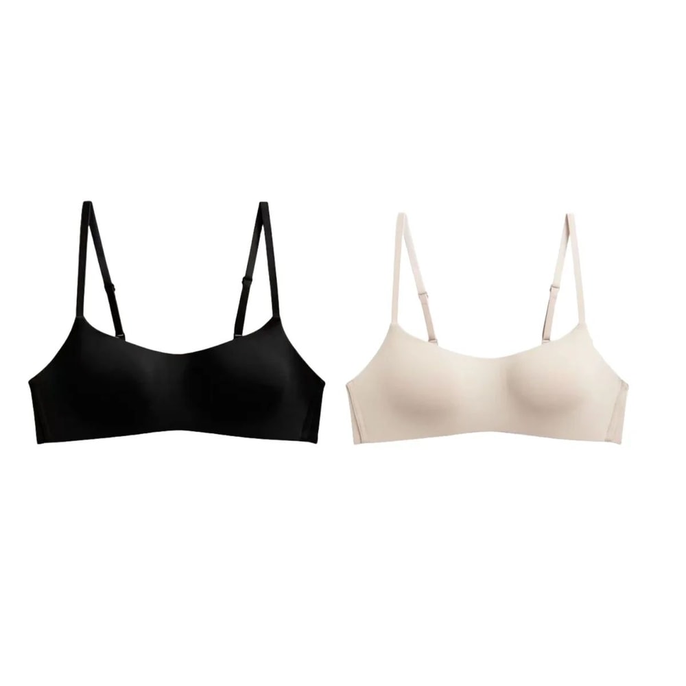 2 Pcs Seamless Wireless Bralette Set Soft Tube Top Comfort Bras For Women 10